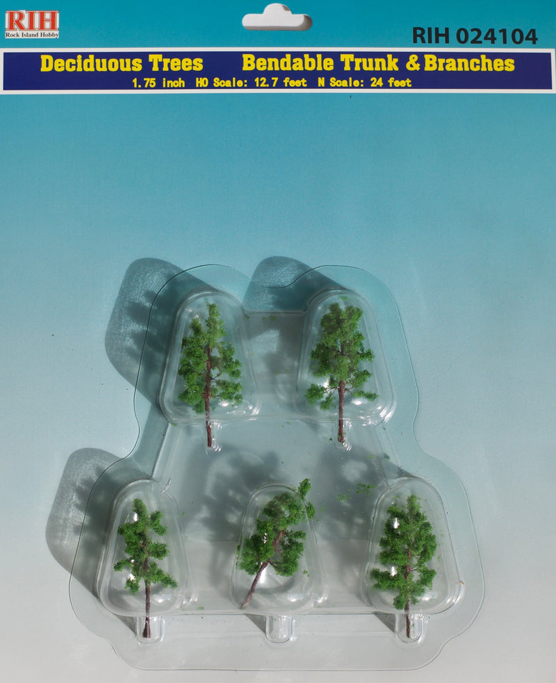 Rock Island Hobby 024104 Deciduous Trees, 1.75" (5-Pack)