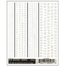 Woodland Scenics DT507 Dry Transfer Decals, RR Gothic (White)