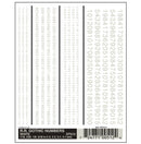 Woodland Scenics DT512 Dry Transfer Decals, RR Gothic Numbers (White)