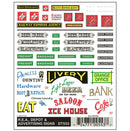 Woodland Scenics DT553 Dry Transfer Decals, REA, Depot & Advertising Signs