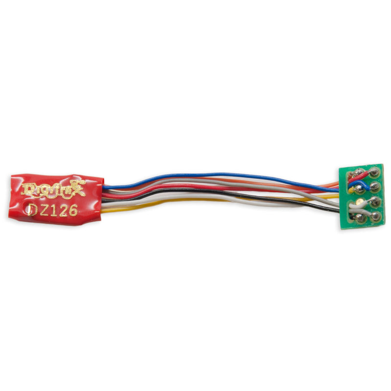 Digitrax Z/N/HO DZ126PS Series 6 Control Decoder, Medium 8-Pin Plug with 1" Harness