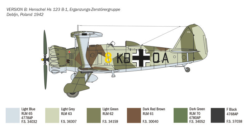 Italeri 2819 - SCALE 1 : 48 HENSCHEL HS 123