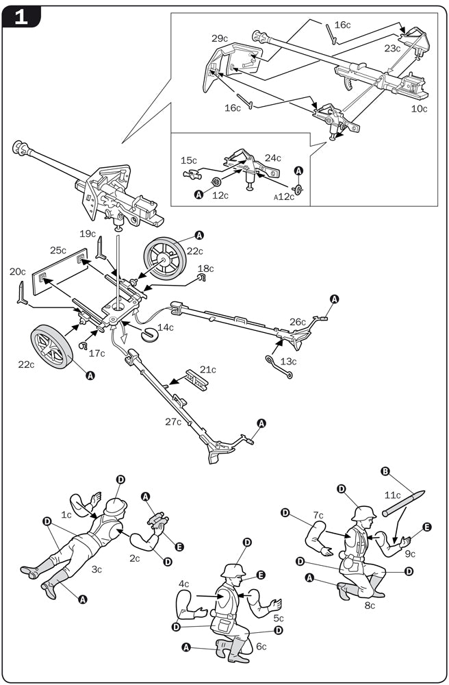 Italeri 7026 - SCALE 1 : 72 PAK35 - PAK40 - FLAK38