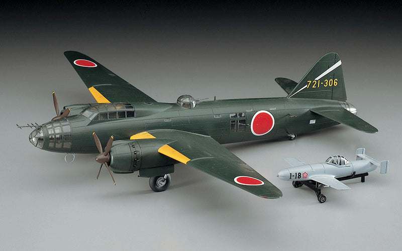 Hasegawa Models 550 Mitsubishi G4M2E Complete Land Attack Aircraft Type 24 Ding w/Oka Type 11 1:72 SCALE MODEL KIT