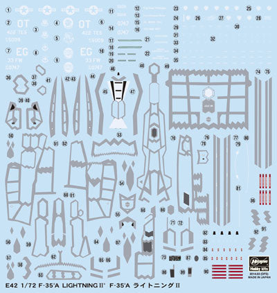 Hasegawa Models 1572 F-35A Lightning II 1:72 SCALE MODEL KIT