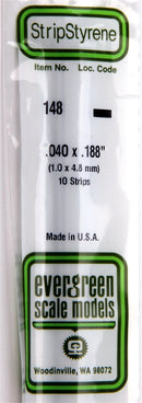 Evergreen Scale Models 148 Strip .040" x .188" (10)