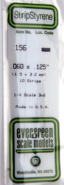 Evergreen Scale Models 156 Strip .060" x .125" (10)