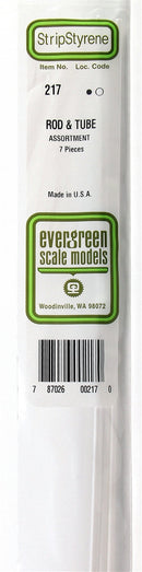 Evergreen Scale Models 217 Rod and Tube Assortment