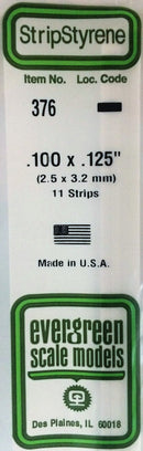 Evergreen Scale Models 376 24" Strip Pack .100" x .125" (11)