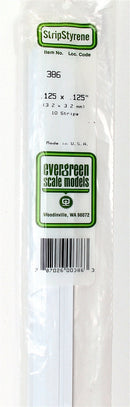 Evergreen Scale Models 386 24" Strip Pack .125" x .125" (10)