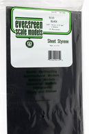 Evergreen Scale Models 9116 Black Styrene Sheets .060" (2)