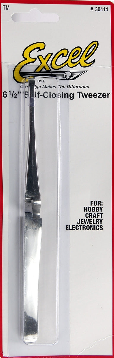 Excel 30414 6-1/2" Self Closing Tweezers