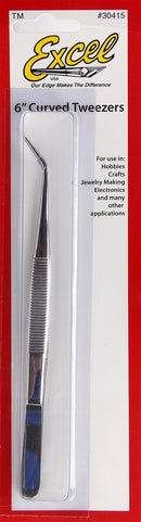 Excel 30415 6" Curved Point Tweezers