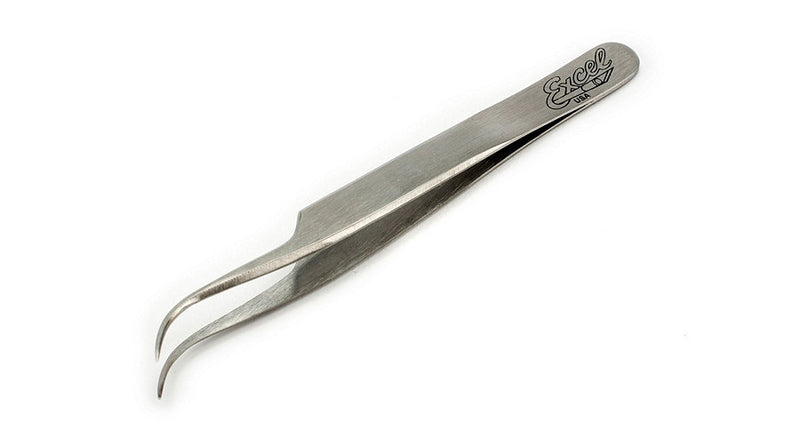 Excel 30417 Ultra Fine Slant Point Stainless Steel Tweezers, Polished