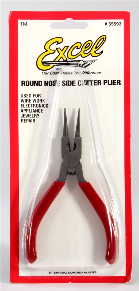 Excel 55593 5" Round Nose with Side Cutter Pliers