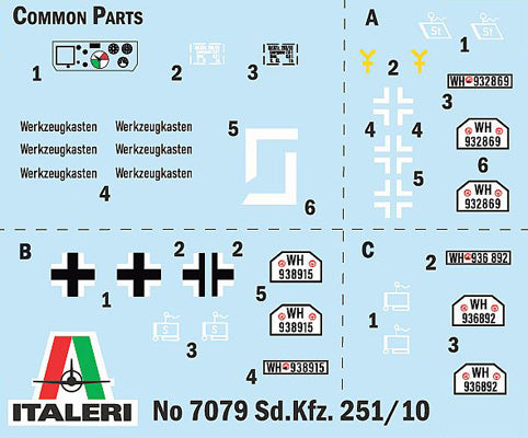 Italeri 7079 - SCALE 1 : 72 Sd.Kfz. 251/10