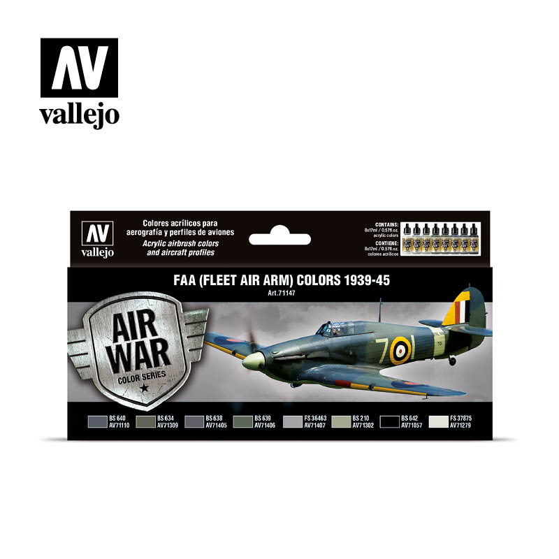 Vallejo Acrylic Paints 71147 Fleet Air Arm 1939-45 Paint Set (8-Pack)