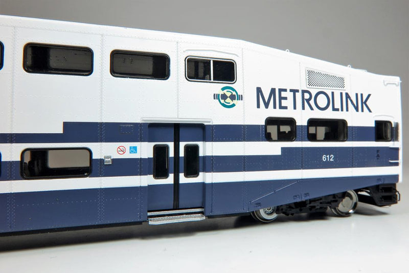 PREORDER Rapido 146044 HO BiLevel Commuter Car: Metrolink - Ribbon: Set