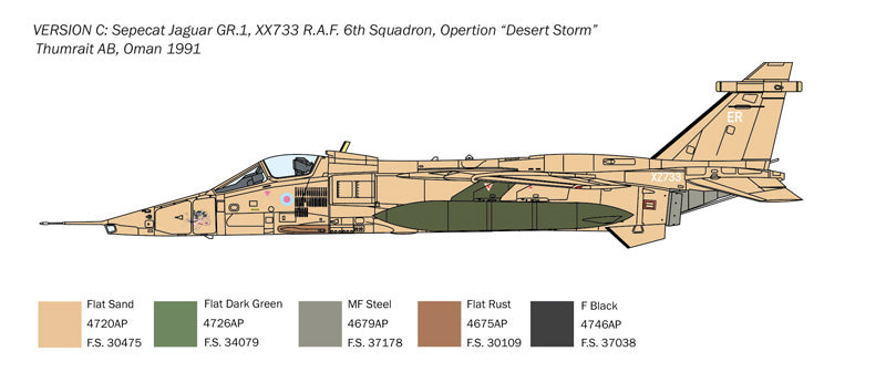 Italeri 1459 - SCALE 1 : 72 Jaguar GR.1/GR.3 RAF