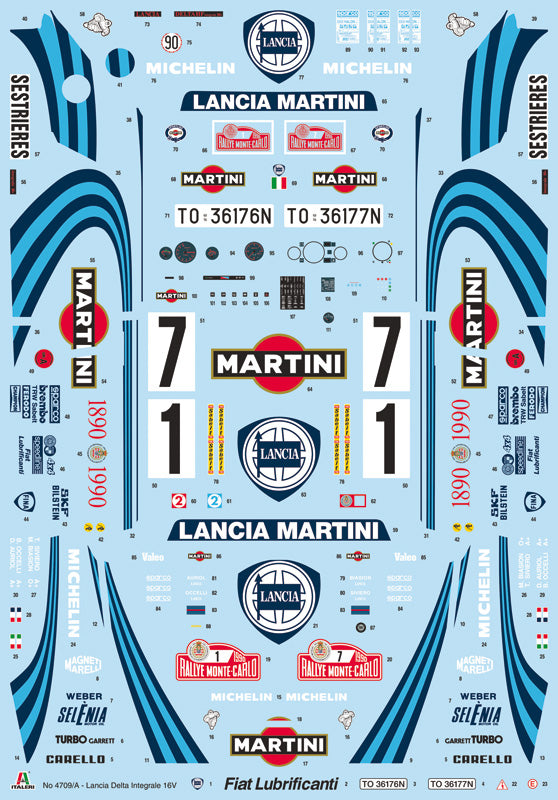 Italeri 4709 - SCALE 1 : 12 Lancia Delta HF integrale 16v