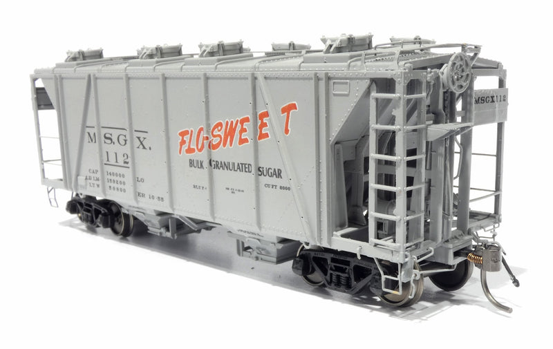 PREORDER Rapido 149004 HO Enterprise 2-Bay Covered Hopper 6-Pack - Ready to Run -- Flo-Sweet MSGX Set