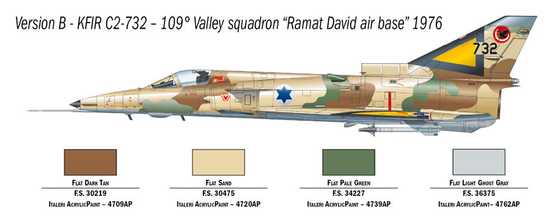 Italeri 1408 - SCALE 1 : 72 KFIR C.2