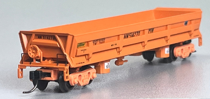 Atlas 50006058 N DIFCO SIDE DUMP CAR NORFOLK AND WESTERN 514270 (ORANGE)