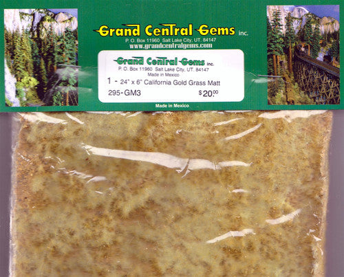 Grand Central Gems GM3 California Gold Grass Mat, 24 x 6"