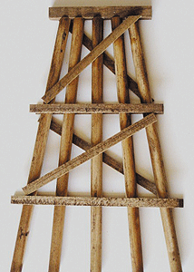 Grand Central Gems HO TB2 Medium Wooden Truss Bridge Bents, 5" (5)