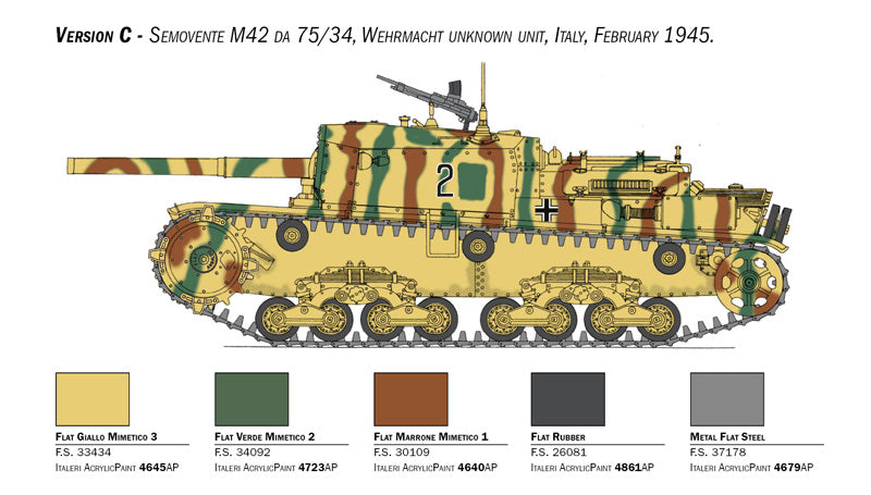 Italeri 6584 - SCALE 1 : 35 Semovente M42 da 75/34