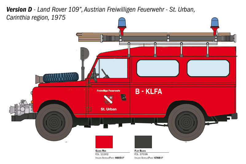 Italeri 3660 LAND ROVER FIRE TRUCK