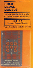 Gold Medal Models N 160-47 Modern Box Car Details (Parts for 6 Cars)