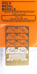 Gold Medal Models HO 87-10 8 Bicycles and 1 Bike Rack
