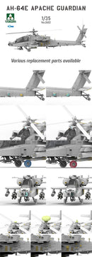 Takom 2602 AH-64E Apache Guardian Attack Helicopter Kit 1:35