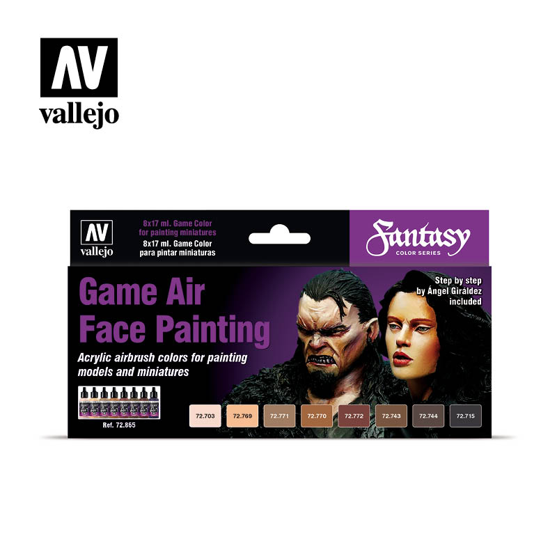 Vallejo Acrylic Paints 72865 Game Air Face Painting Set (8-Pack)