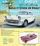 Atlantis Models H1371 1957 Chevy Bel Air can be built Stock or Drag 1:25 Model Kit Atlantis
