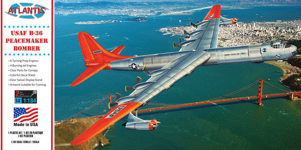 Atlantis Models H205 1:184 B-36 PROP JET PCMKR