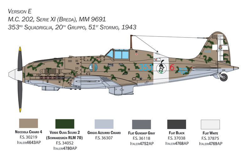 Italeri 2518 - SCALE 1 : 32 Macchi MC.202 Folgore