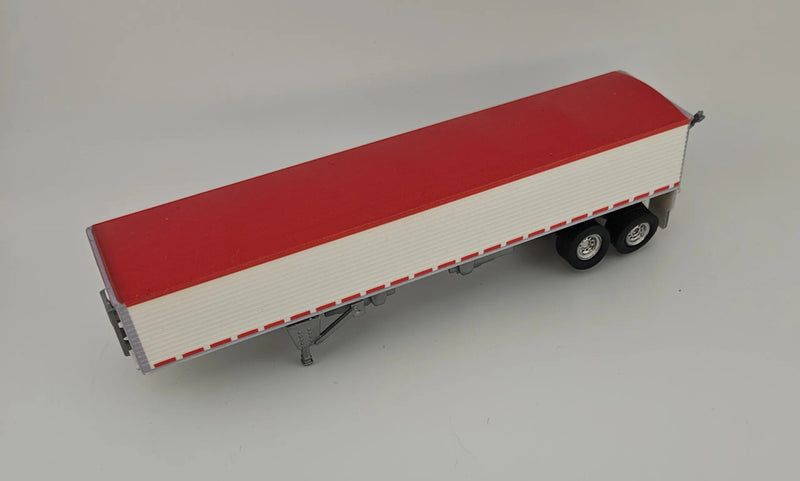 PREORDER HO Logistics Replicas HO 468 39' Covered Grain Trailer , Red Tarp