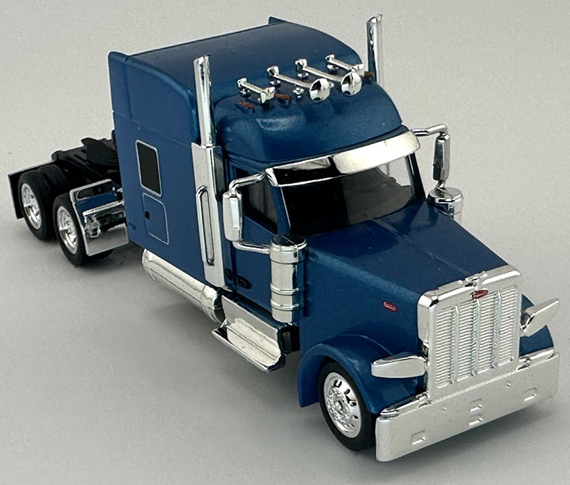 PREORDER HO Logistics Replicas HO 589065 Peterbilt 589 Tractor with Stand Up Sleeper, Blue Metallic