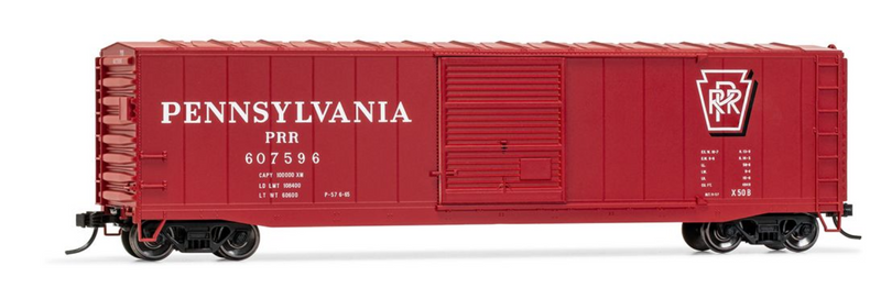 RIVAROSSI HR6586B 50' SLIDING-DOOR BOXCAR WITH ROOFWALK PENNSYLVANIA RAILROAD