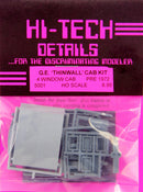 Hi-Tech Details HO 5001 Pre-1972 GE Diesel Thinwall Cab Kit, 4-Window Version