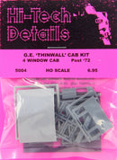 Hi-Tech Details HO 5004 Post-1972 GE Diesel Thinwall Cab Kit, 4-Window Version