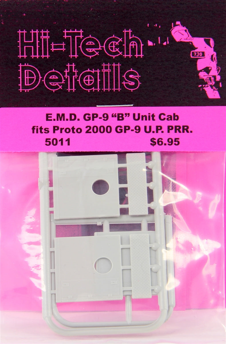 Hi-Tech Details HO 5011 EMD GP-9 B Unit Cab Conversion Kit (fits Proto 2000 GP9 Diesel UP/PRR)