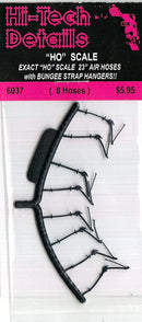 Hi-Tech Details HO 6037 23" Air Hoses with Bungee Strap Hangers (8)