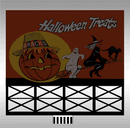 PREORDER Miller Engineering HO/N 88-8502 Small Halloween Treats Bilboard, Animated Neon Sign Kit