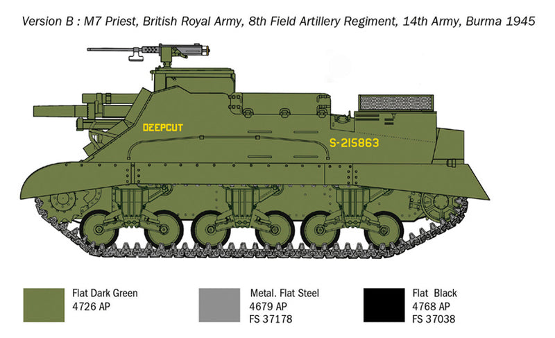 Italeri 6580 - SCALE 1 : 35 M7 Priest