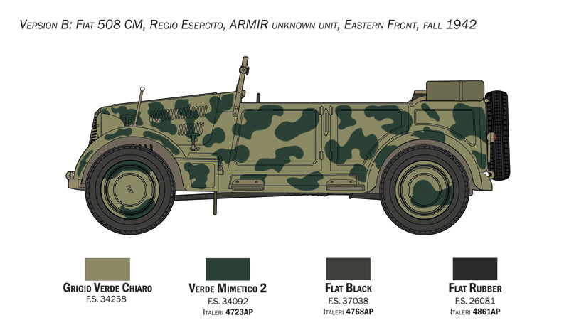 Italeri 6550 - SCALE 1 : 35 Fiat 508 CM Coloniale with Crew