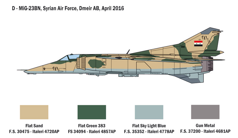 Italeri 2798 - SCALE 1 : 48 MiG-23 MF/BN FLOGGER