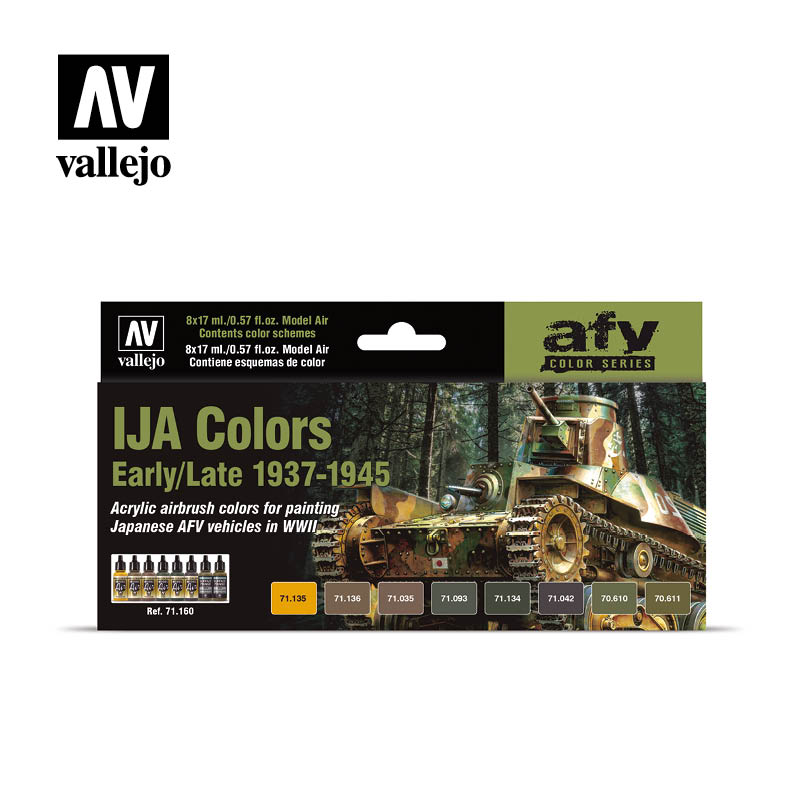 Vallejo Acrylic Paints 71160 IJA Colors Early/Late 1937-45 Paint Set (8-Pack)